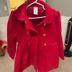 Gymboree girls peacoat, red, size 5T
